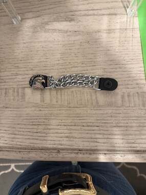 Eagle Head Medallion Double Chain Motorcycle Vest Extender - U.S. Military Vets